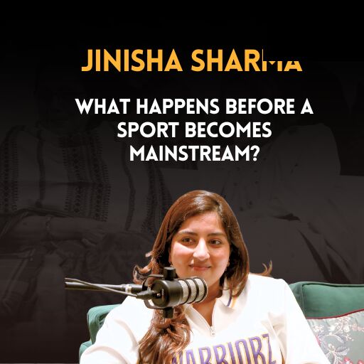 Jinisha Sharma on the Metaphor Lucknow Litfest stage, captioned “What happens before a sport becomes mainstream?.”