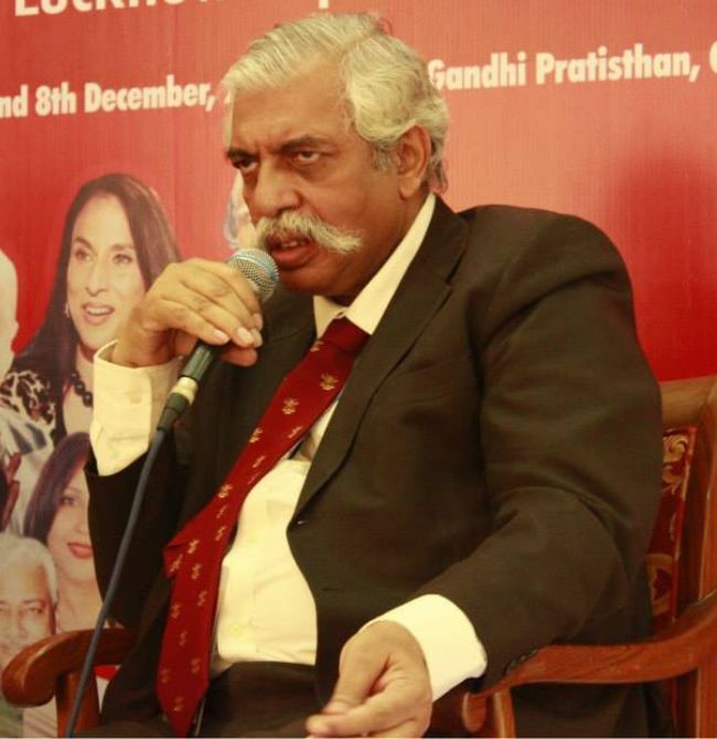 A featured speaker addressing the gathering at the 2019 festival